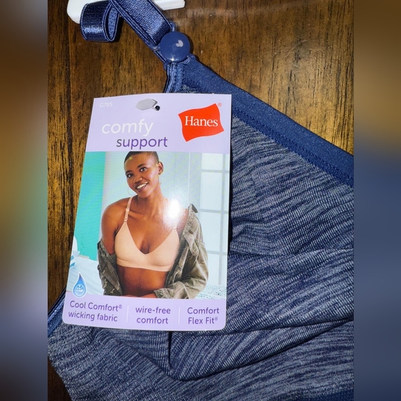 NWT HANES BRALETTE CONVERTIBLE STRAPS COOL COMFORT SIZE S - Picture 3 of 4